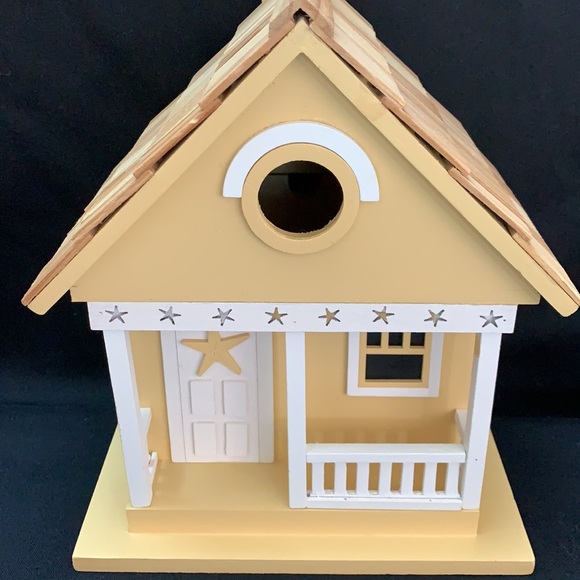 Home Bazaar Vctorian Cottage Yellow Bird House - Picture 11 of 16